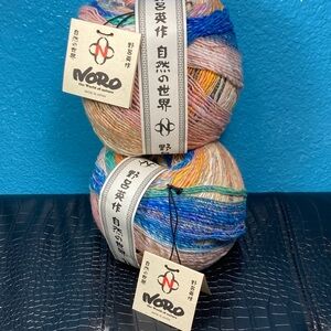 2 NWT Noro Enka Variegated 50% Cotton 20% Silk 15% Wool 15% Polyamide 200g each